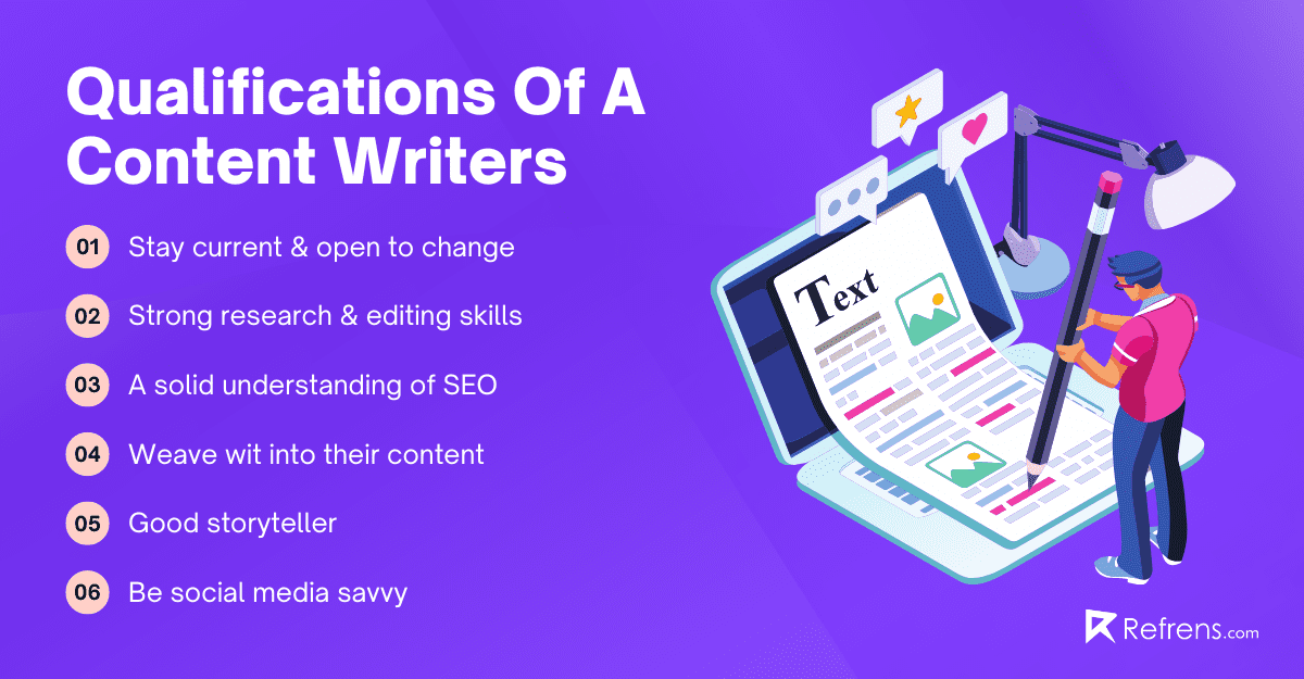 creative content writer qualifications