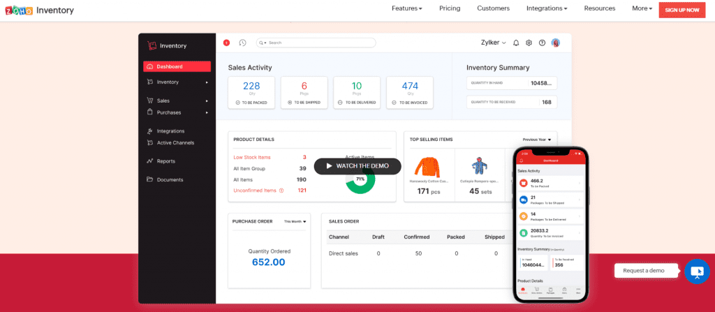 Zoho Inventory Management Software