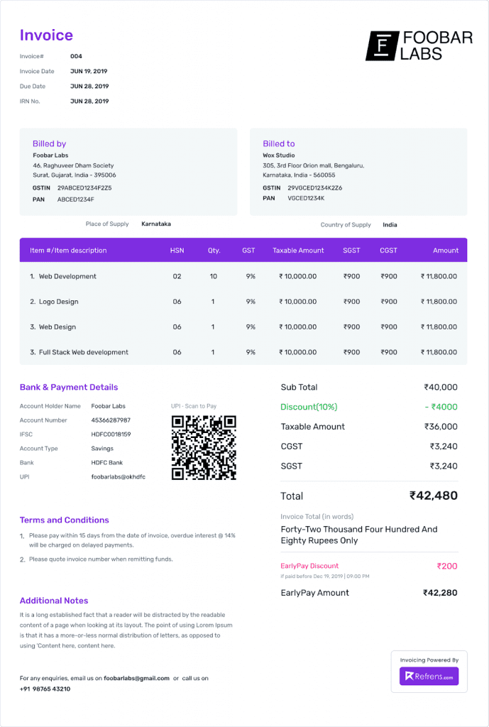 How to create GST Invoice - Sample GST Invoice Template