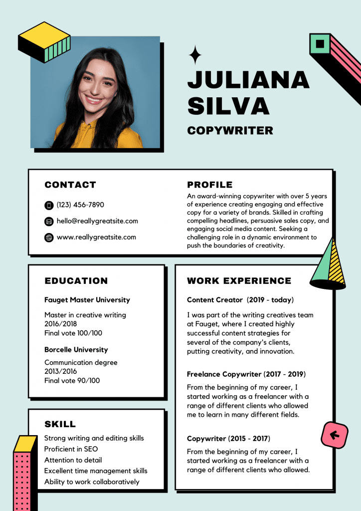 resume-template-for-copywriters