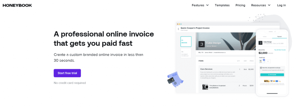 HoneyBook - Best Billing Software For Small Businesses