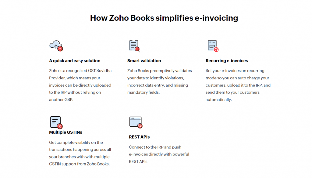 Zoho - Top e-invoicing software