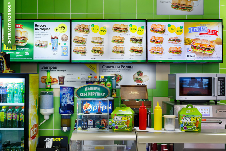 Best Uses of Digital Signage in Restaurants Subway