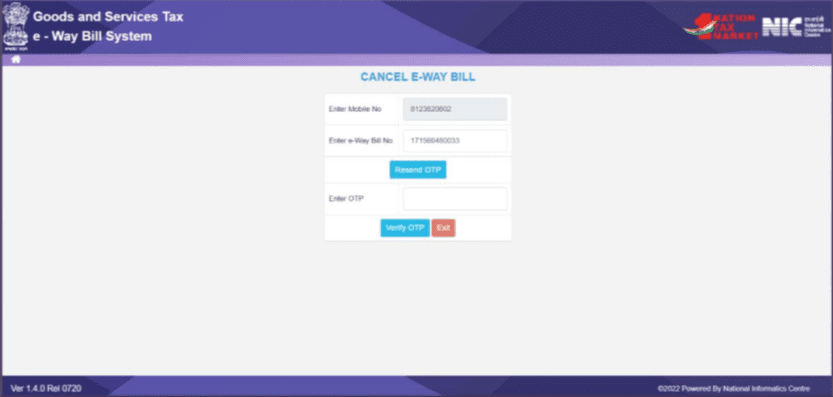 Cancel e-way bill 1
