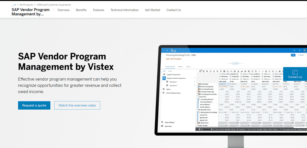 SAP Vendor Management Software by Vistex