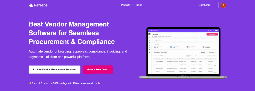 Refrens Vendor Management Software