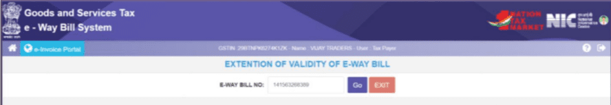 extend e-way bill validity 