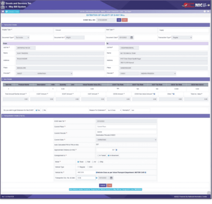 extend e-way bill validity 2