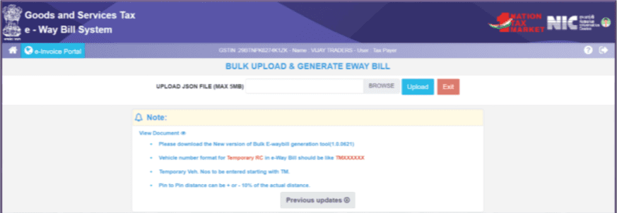 generate e-way bull in bulk