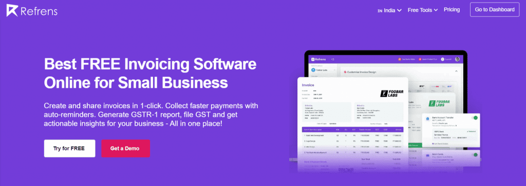 Refrens - Best invoicing software 