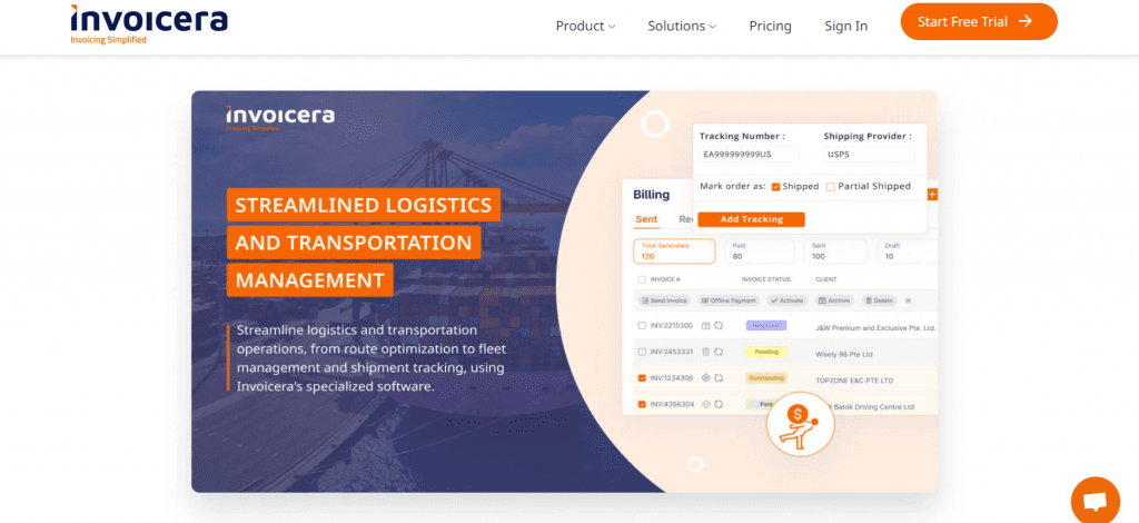 Invoicera- Best Invoicing Software For Transportation service