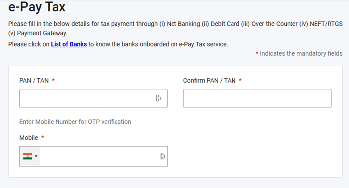 e-pay tax form